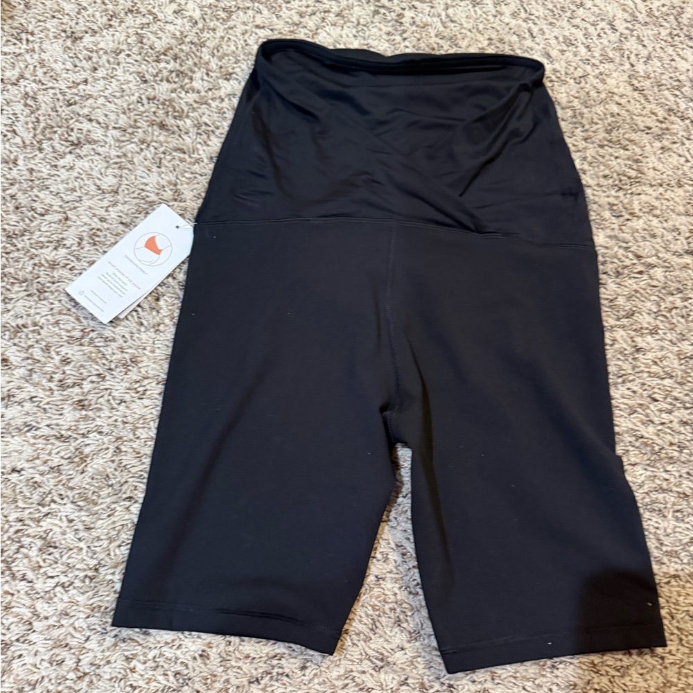 Nwt Black High-Waisted Biker Shorts